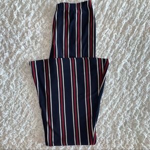 FN BLUE STRIPED FLARE PANTS LEGGINGS